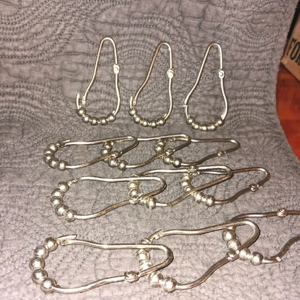 Shower Curtain Hooks 2 Complete Sets